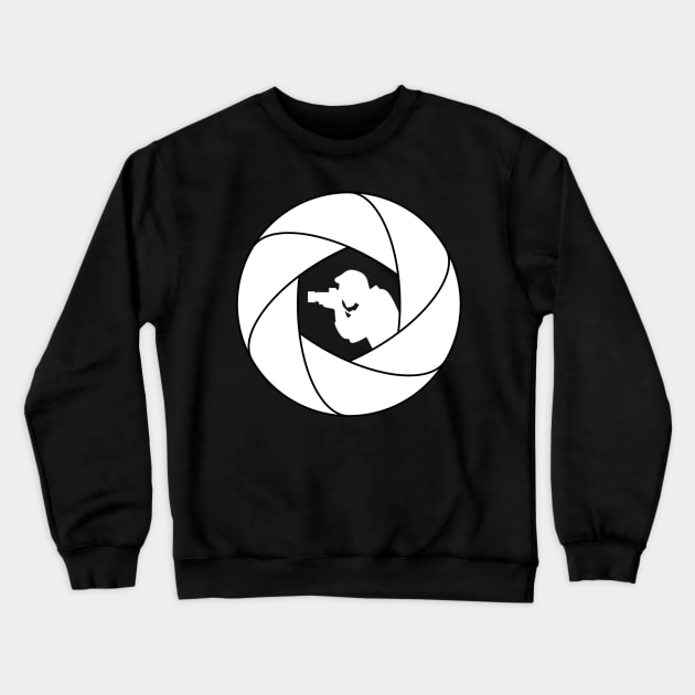 Photographer Through The Camera Lens Crewneck Sweatshirt by Styr Designs